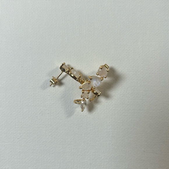 Moonstone ear climber earrings - Picture 5 of 7